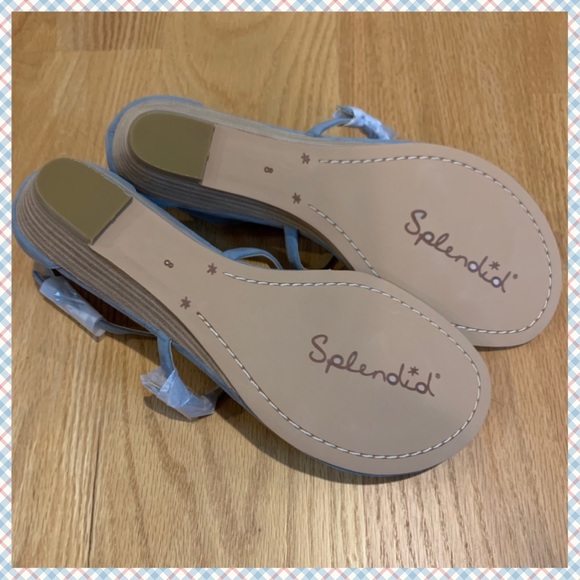 Splendid Brooklyn V-Strap Wedge Thong Sandals 8 - Picture 10 of 11